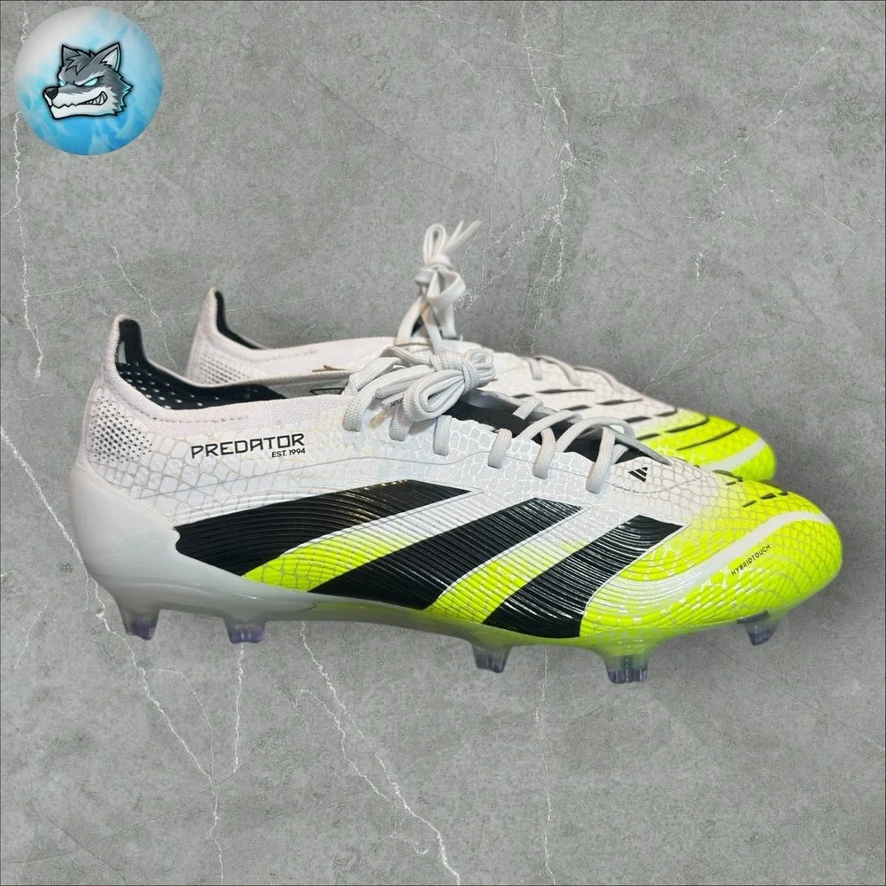 Adidas Predator Elite FG Soccer Cleats Mens 5 White Lucid Lemon JI1082